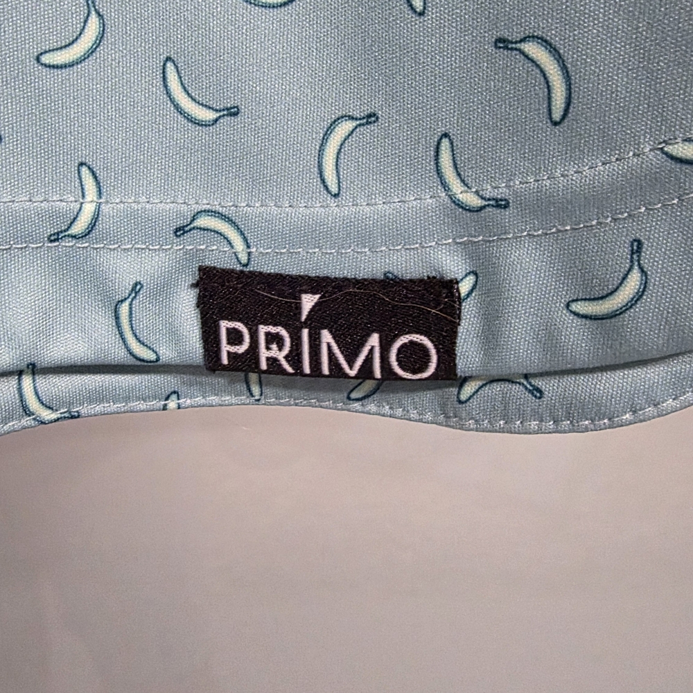 PRIMO Men's Teal Short-Sleeve Polo with Crescent Print - Picture 4 of 6